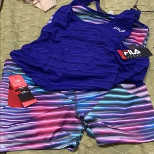 Fila women’s nwt running shorts and tank